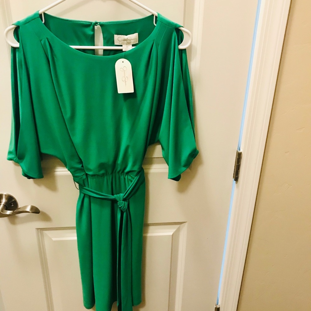 Jessica Simpson jellybean green cocktail dress